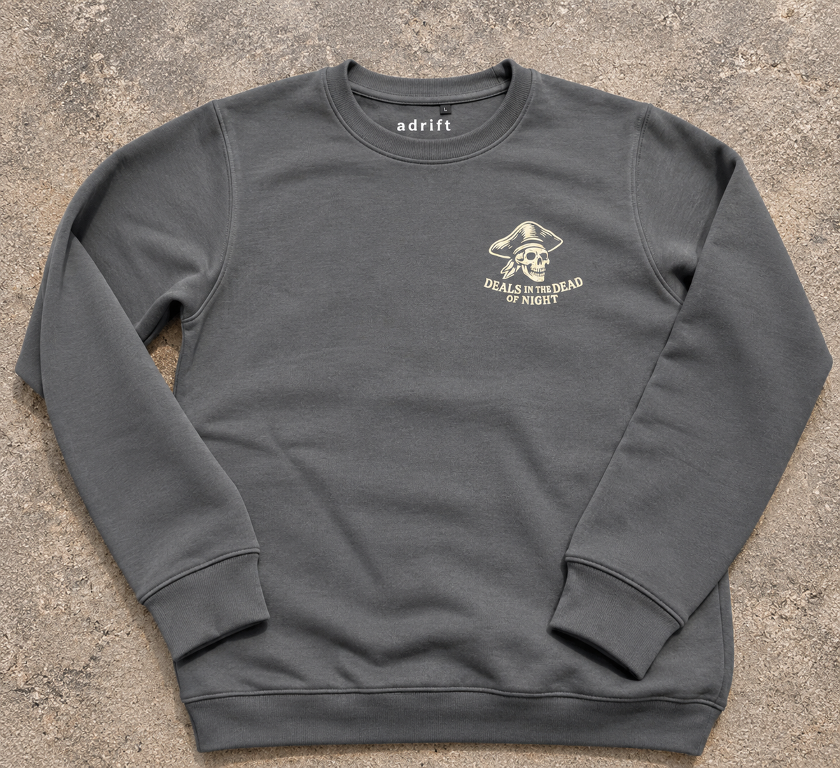 Skullduggery Deals Sweater in slate grey