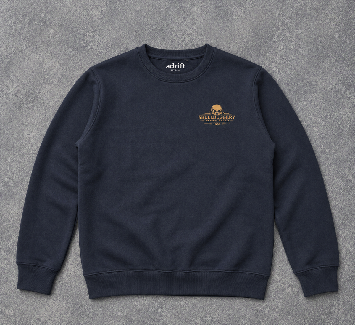 Skullduggery Below the Law Sweater in navy