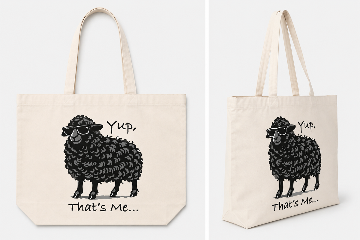 Black Sheep maxi tote bag