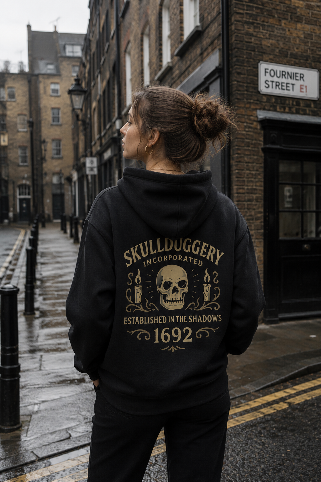 Skullduggery Established in the Shadows Hoodie in black