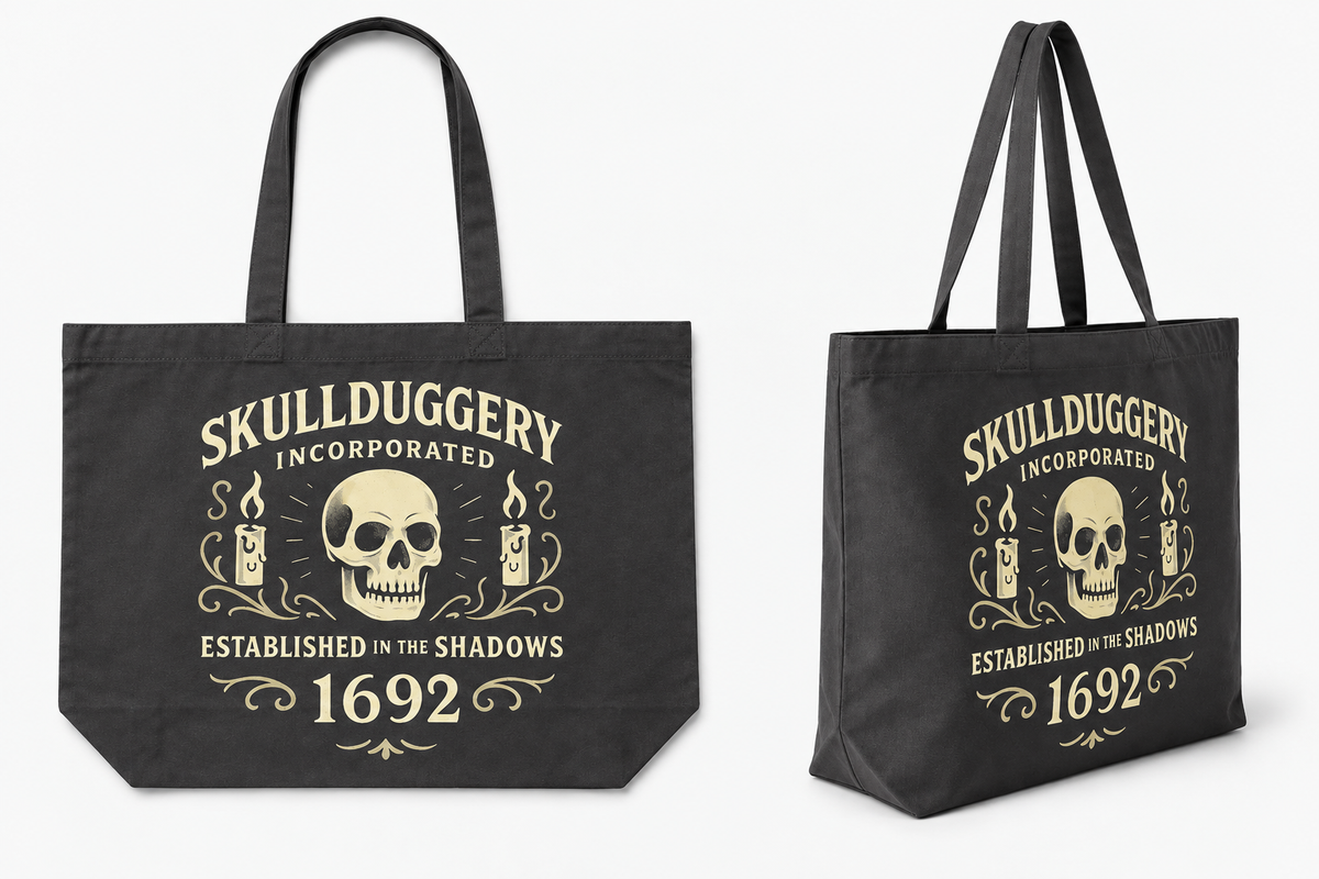 Skullduggery Established in the Shadows maxi tote bag