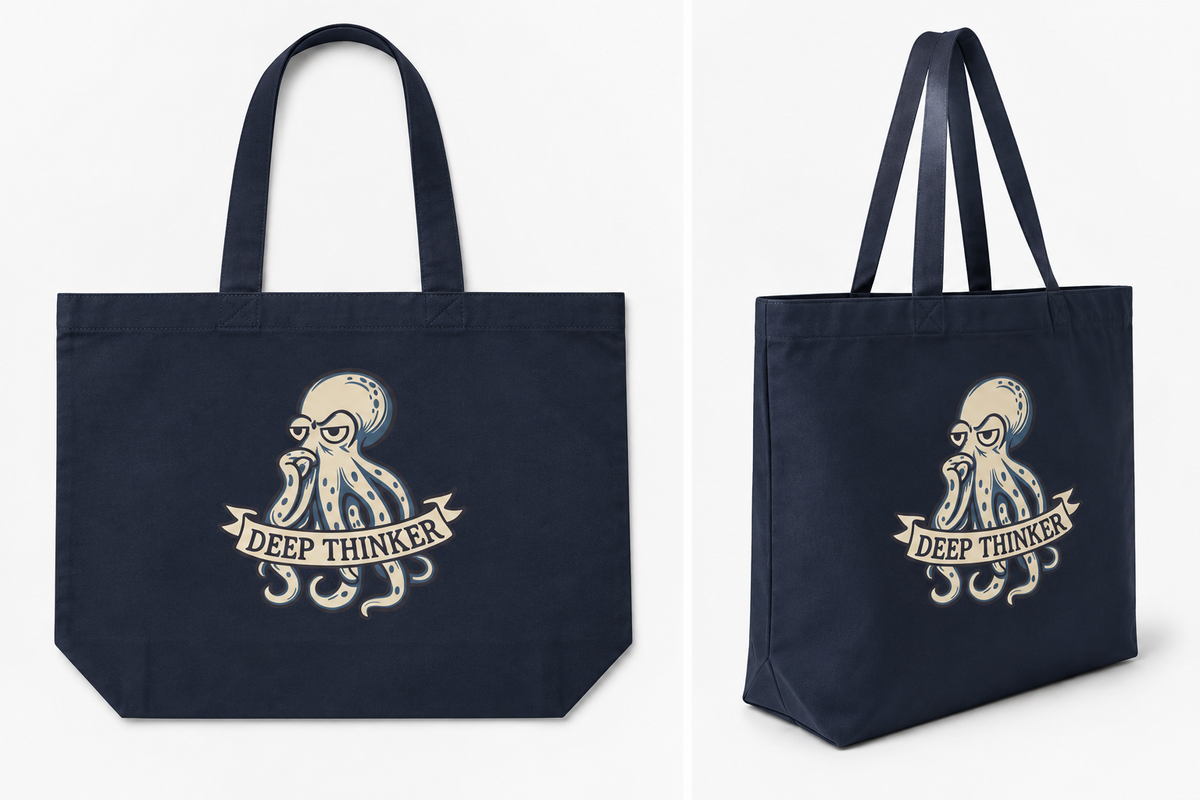 Deep Thinker maxi tote bag