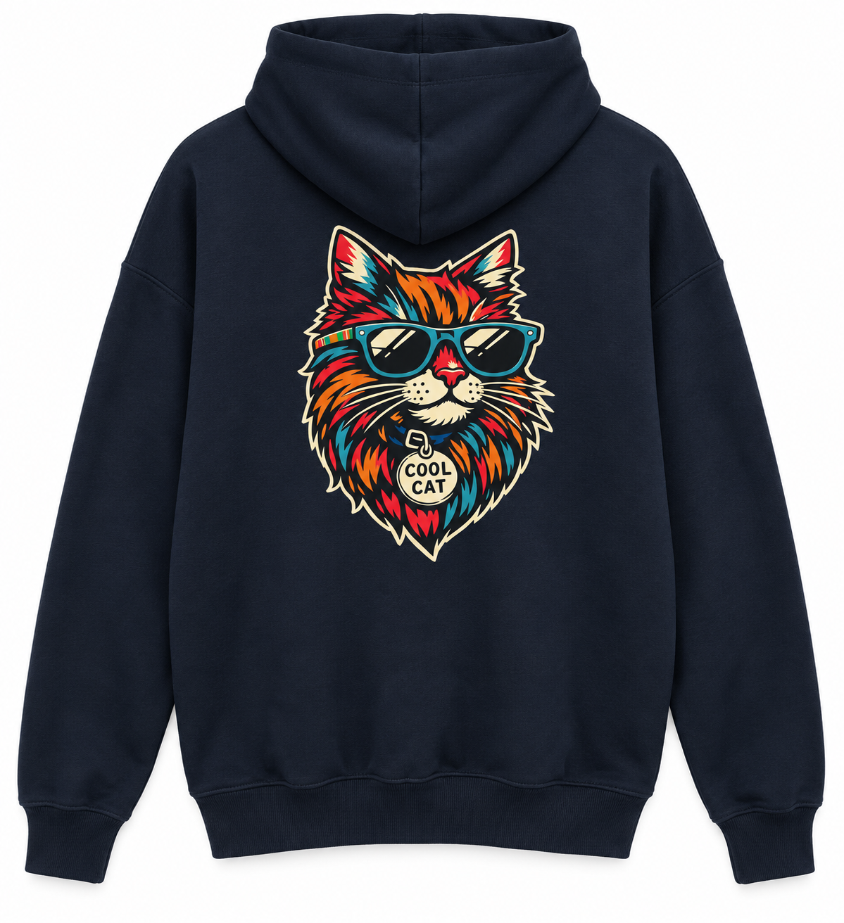 Cool Cat Hoodie in Navy