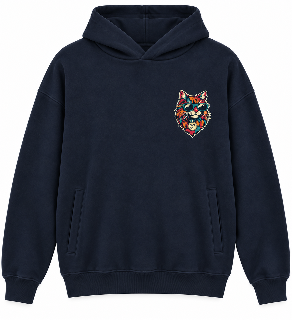 Cool Cat Hoodie in Navy