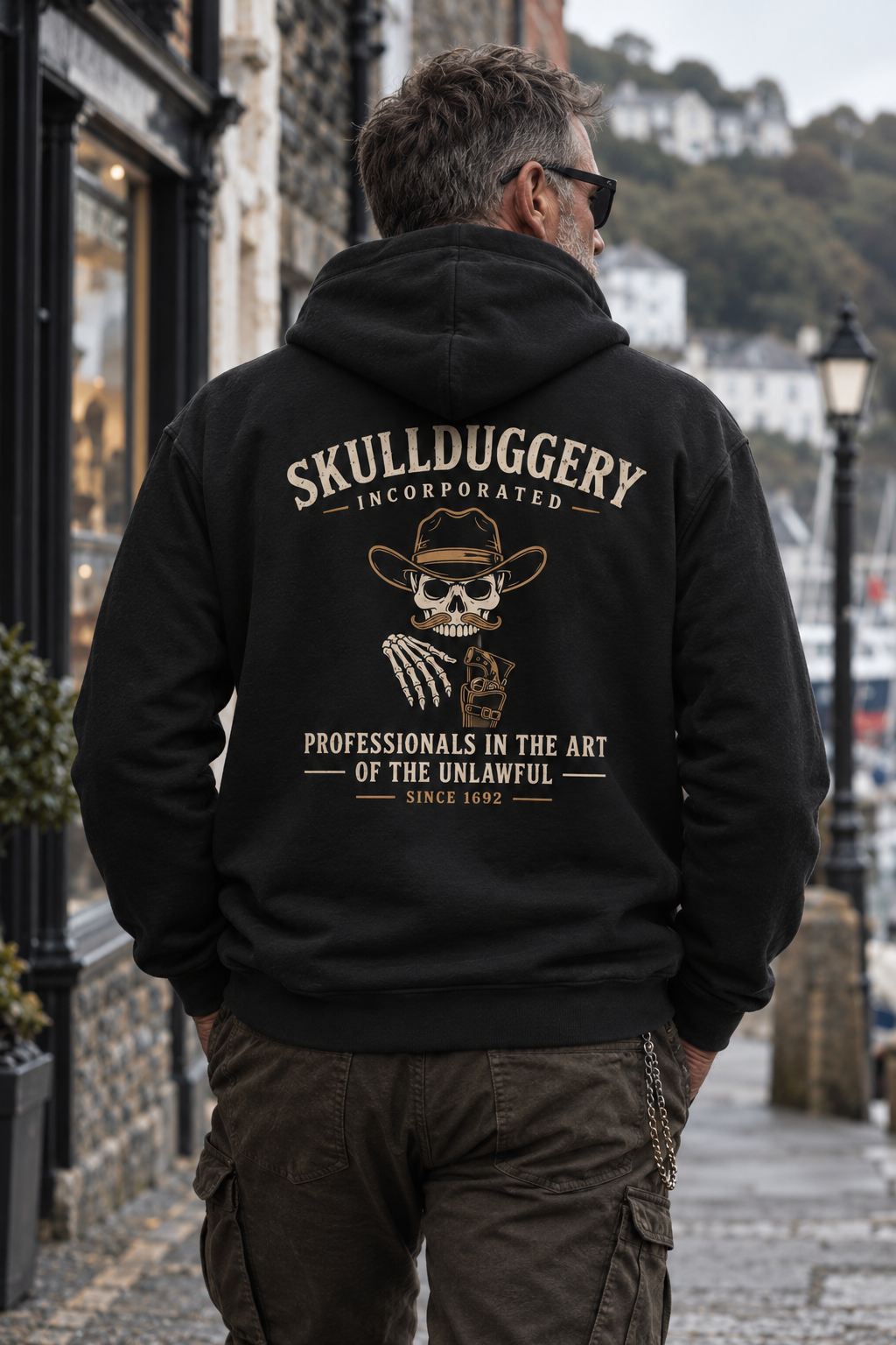 Skullduggery Art of the Unlawful Hoodie in Black