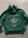 Skullduggery Scoundrels Hoodie in bottle green