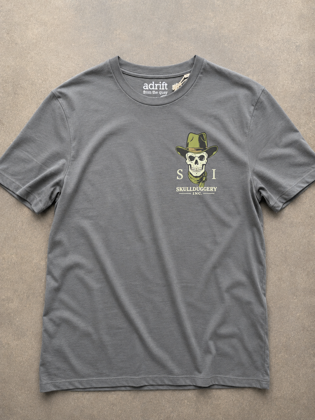 Skullduggery gunslinger t-shirt in iron grey