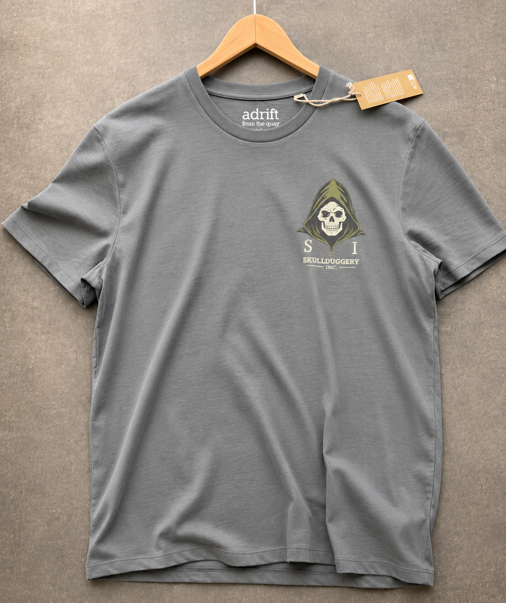 Skullduggery The Occultist t-shirt in iron grey