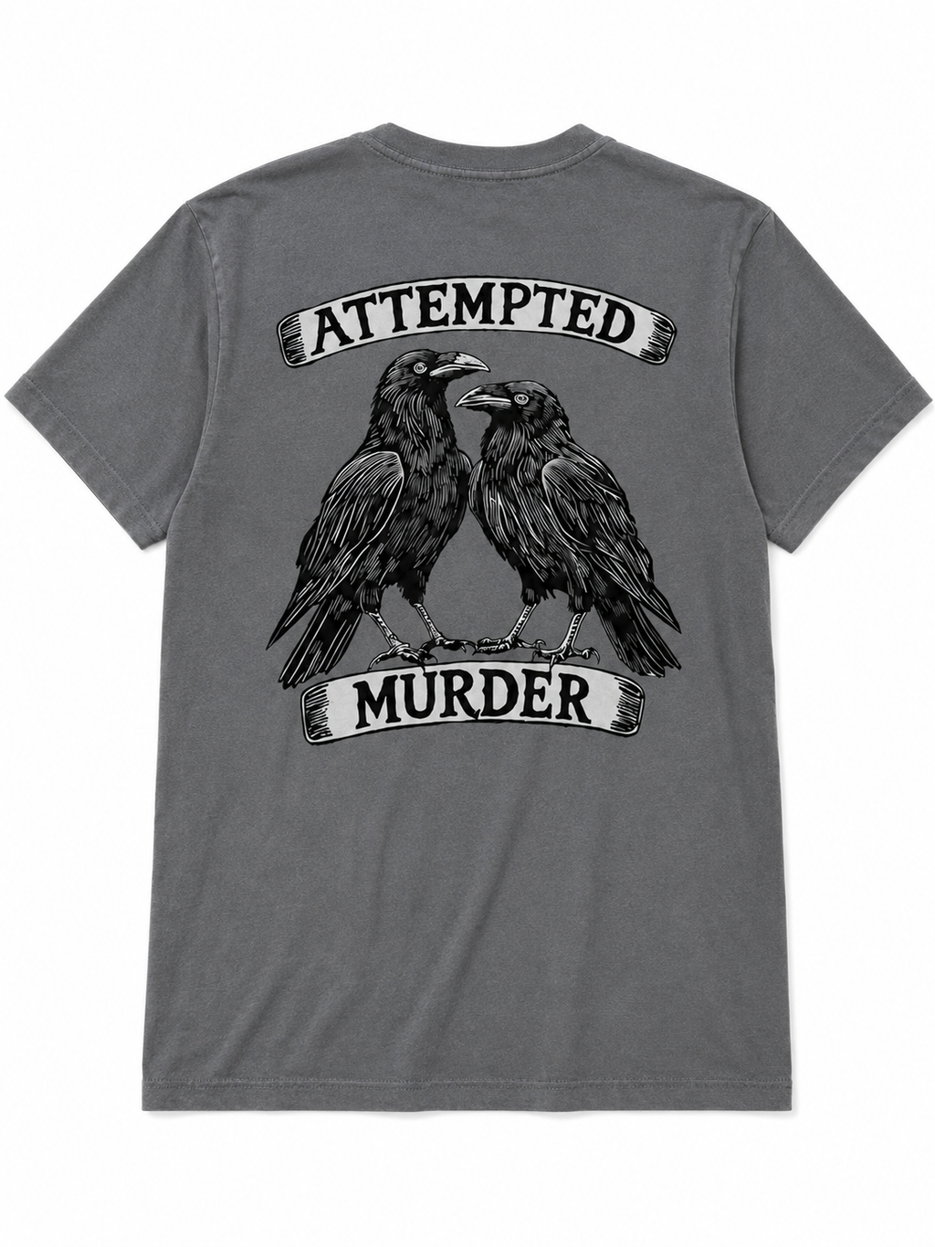 Attempted Murder t-shirt in iron grey