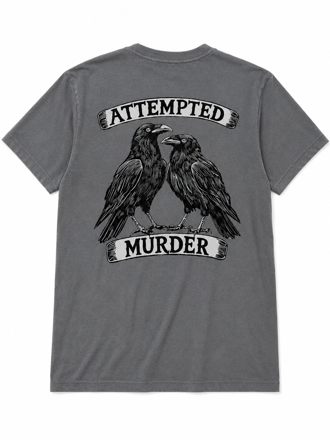 Attempted Murder t-shirt in iron grey