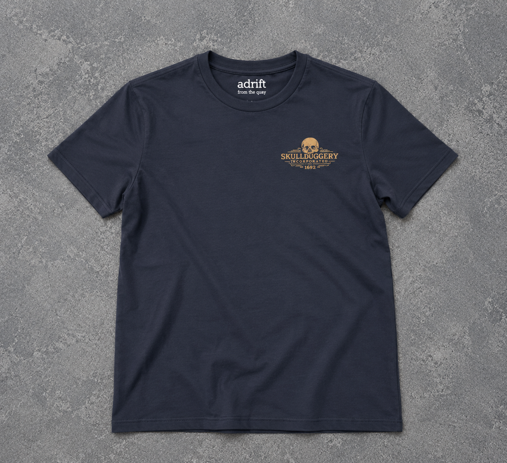 Skullduggery Below the Law t-shirt in navy