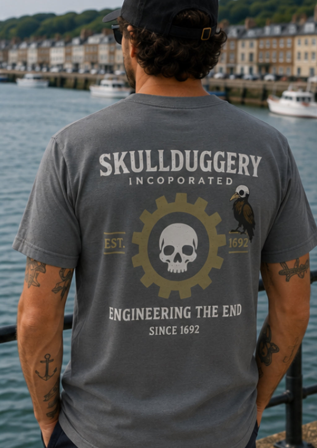 Skullduggery Engineer t-shirt in organic khaki