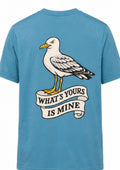 What’s yours is mine t-shirt in Adriatic blue
