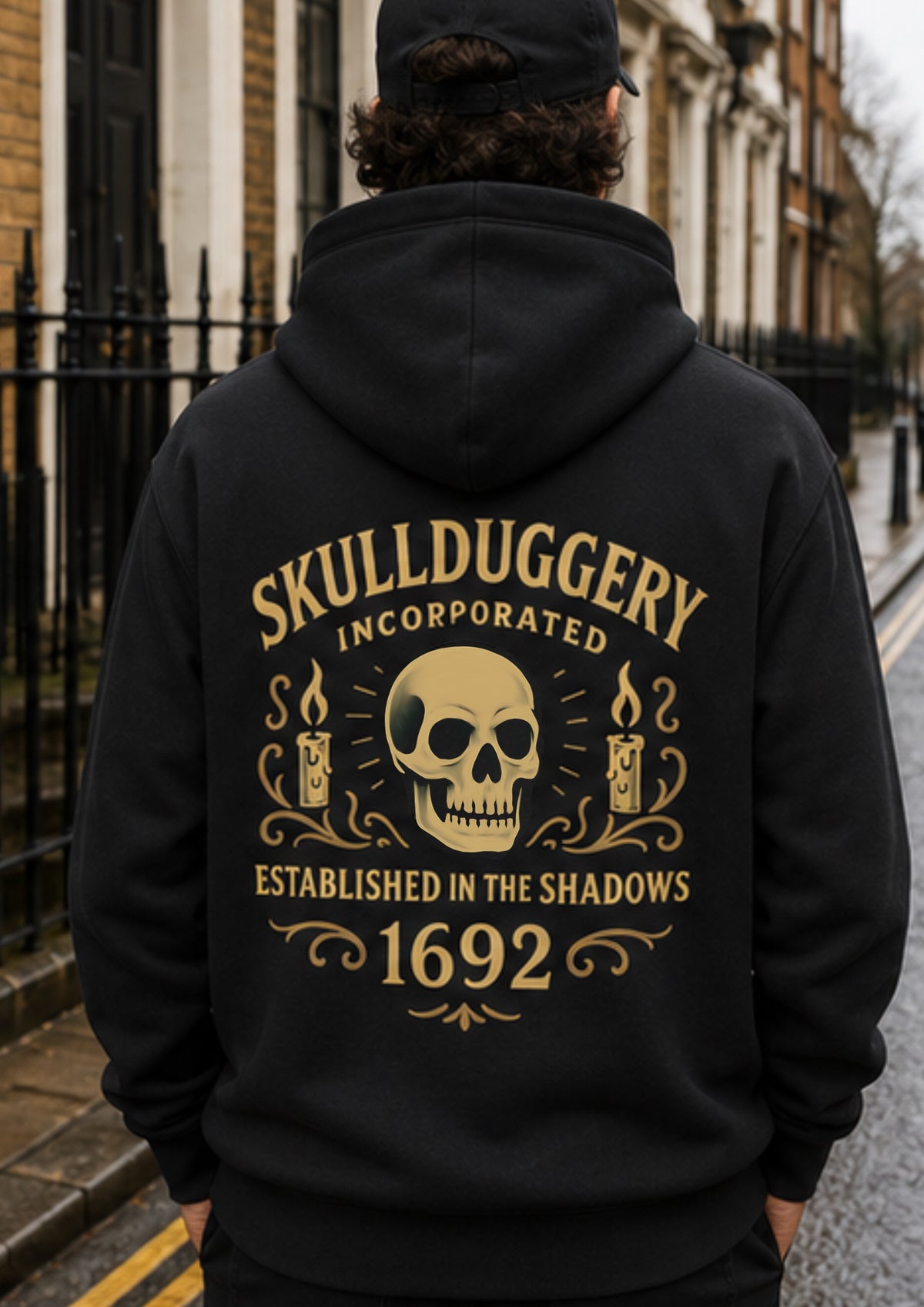 Skullduggery Established in the Shadows Hoodie in black