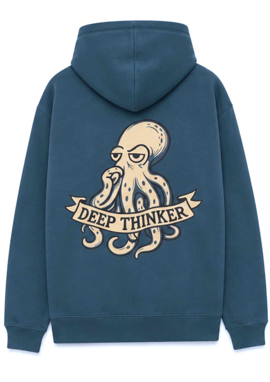 Deep Thinker Hoodie in deep sea blue