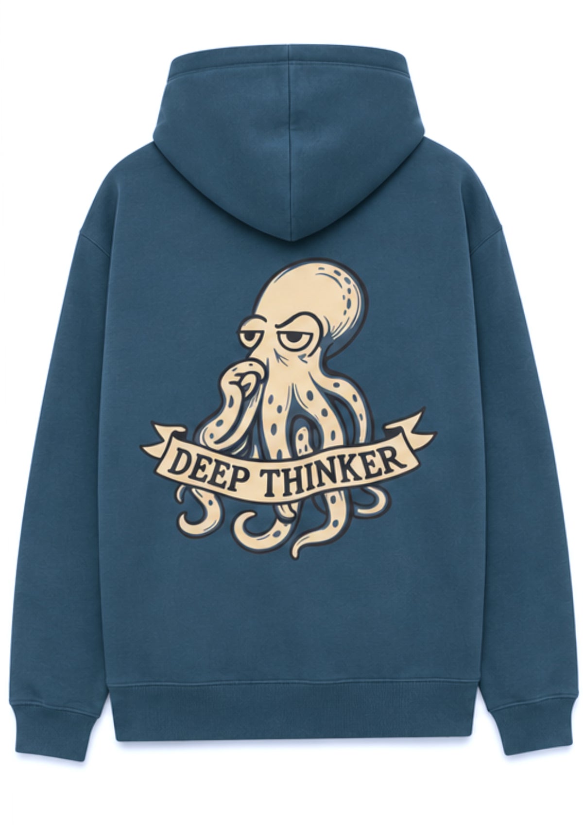 Deep Thinker Hoodie in deep sea blue