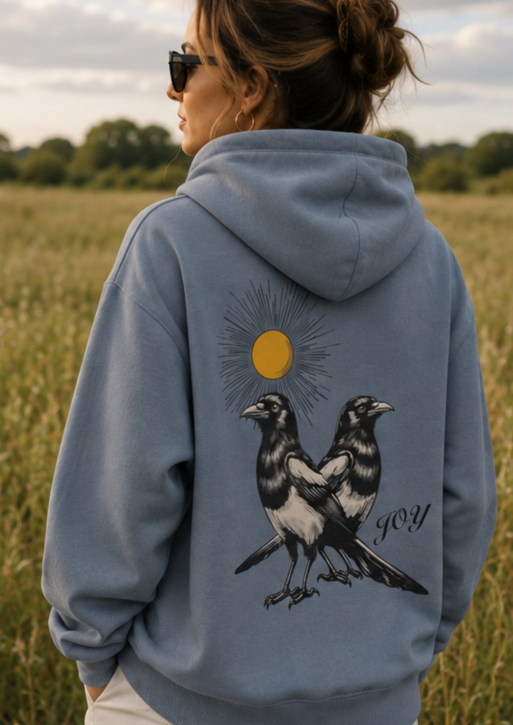 Two for Joy Hoodie in Ocean blue