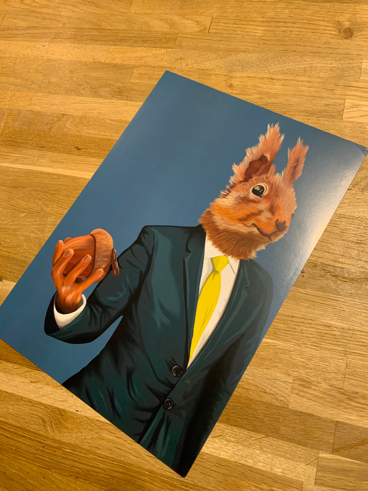 The Squirrel — Animals in Suits Art Print A4