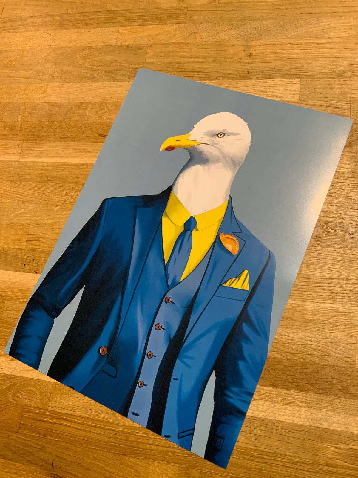 The Seagull — Animals in Suits Art Print A4