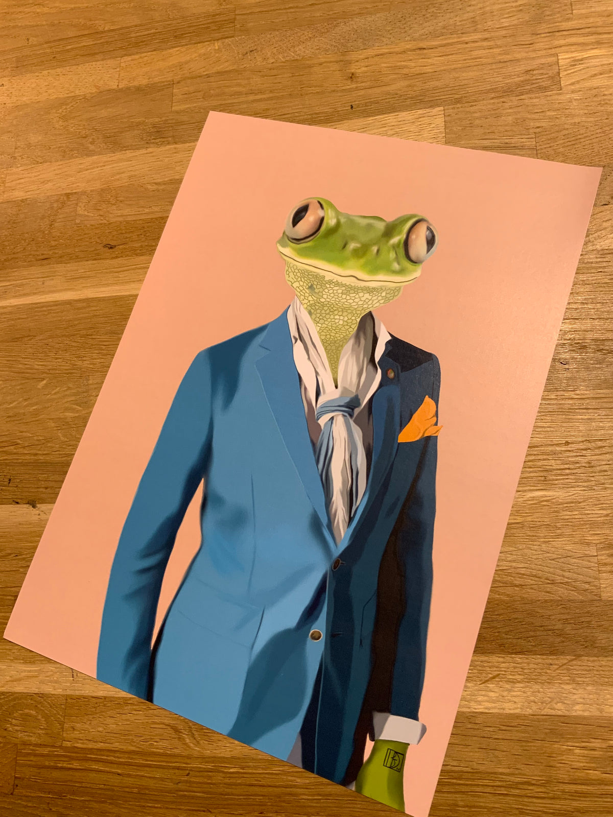 The Frog — Animals in Suits Art Print A4
