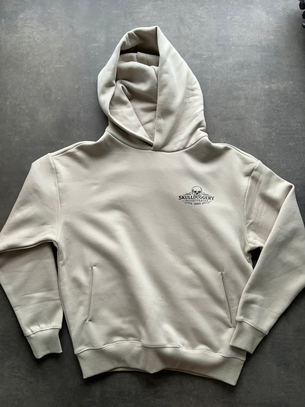 Skullduggery Certified Unscrupulous Hoodie in Stone