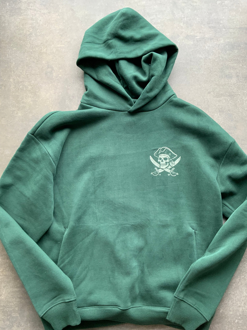 Skullduggery Scoundrels Hoodie in bottle green