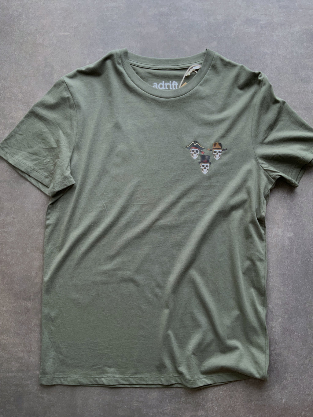 Skullduggery Frontiers t-shirt in organic khaki