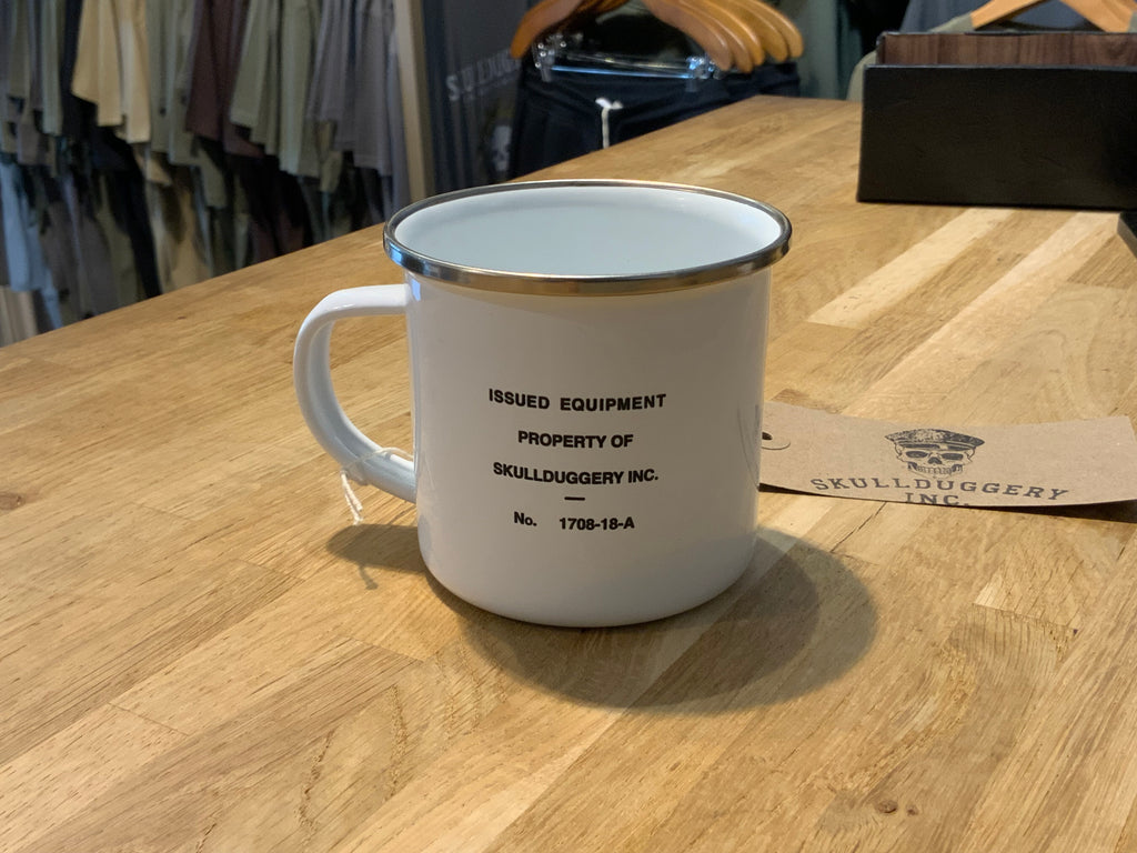 Skullduggery Inc. Issued Equipment Enamel Mug
