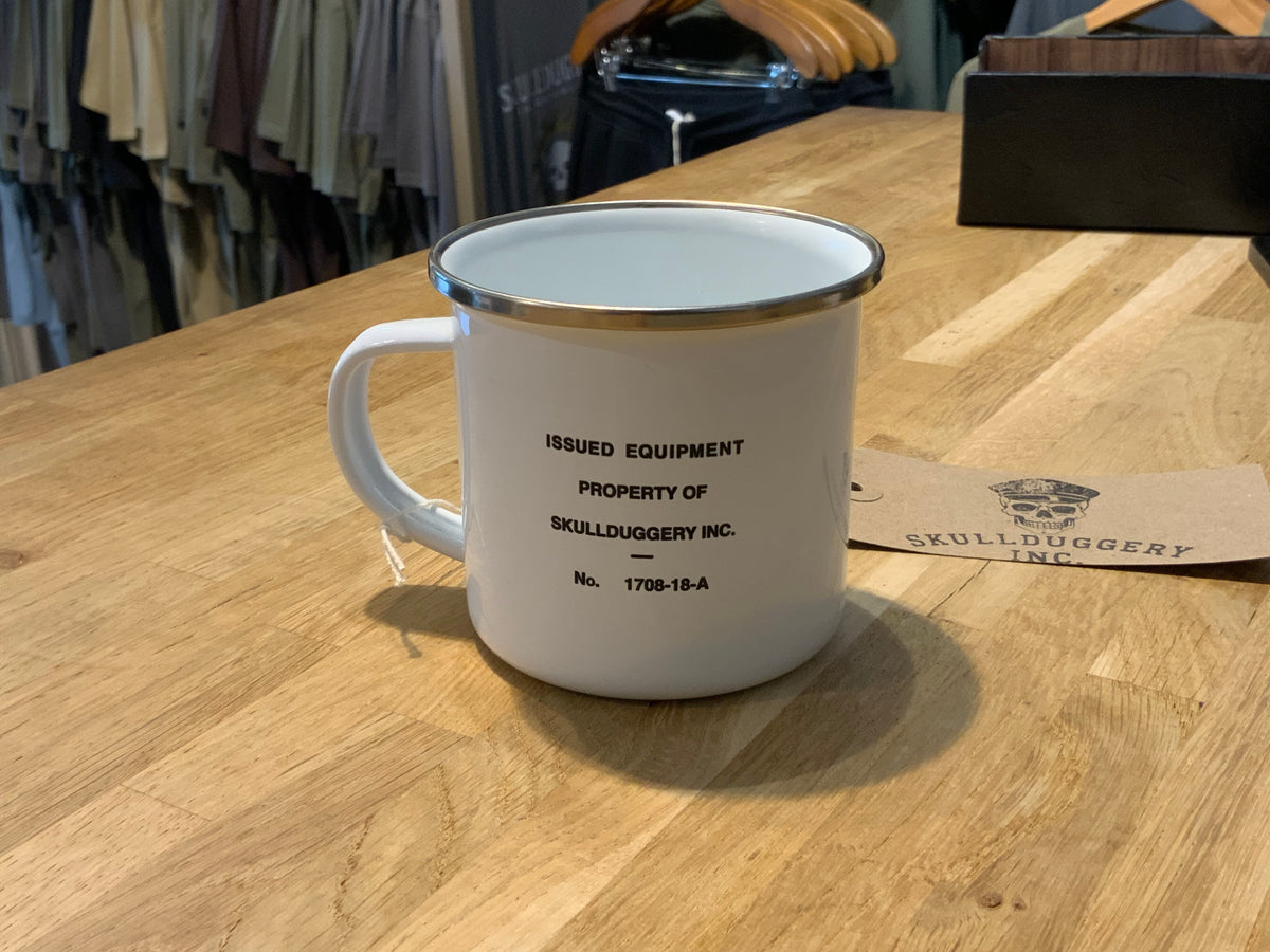 Skullduggery Inc. Issued Equipment Enamel Mug