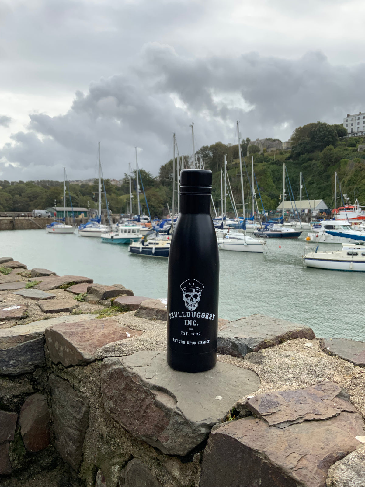 Skullduggery Inc. Water Bottle - Hydration for the ethically flexible.