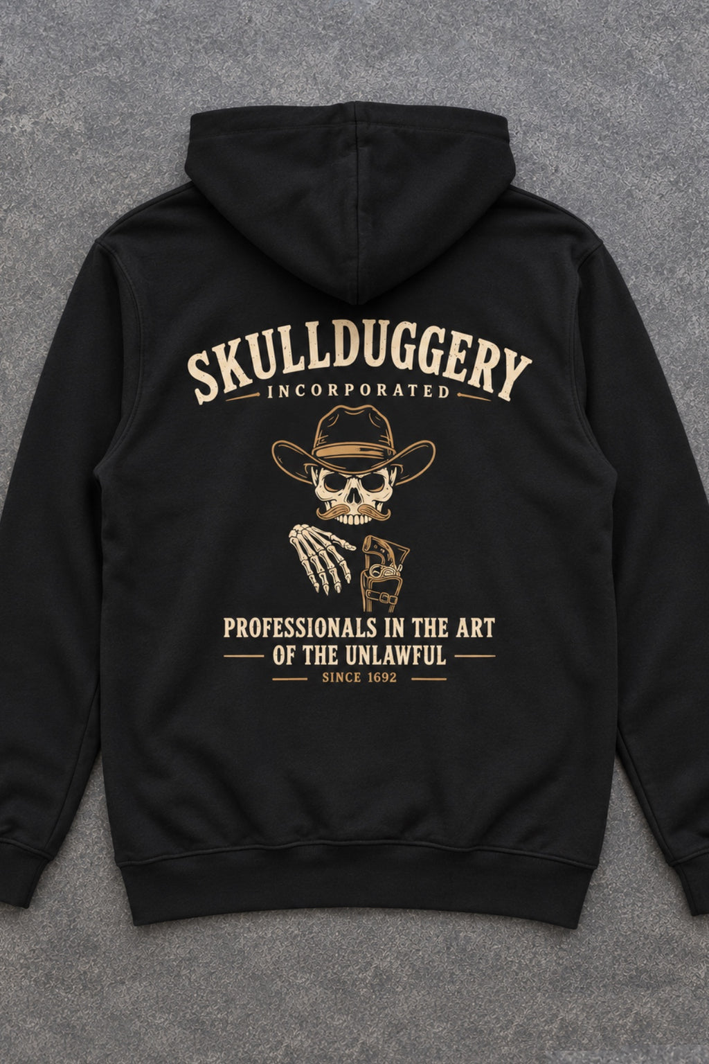 Skullduggery Art of the Unlawful Hoodie in Black