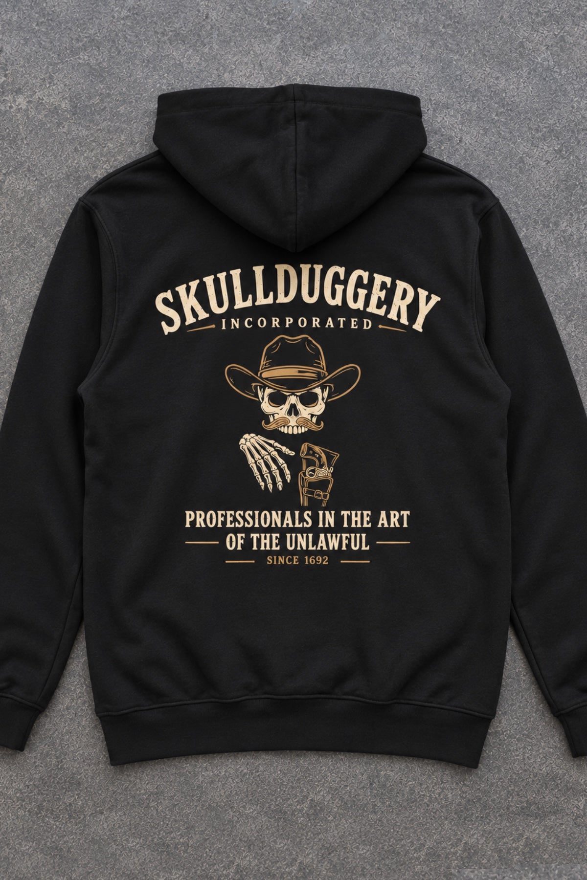 Skullduggery Art of the Unlawful Hoodie in Black