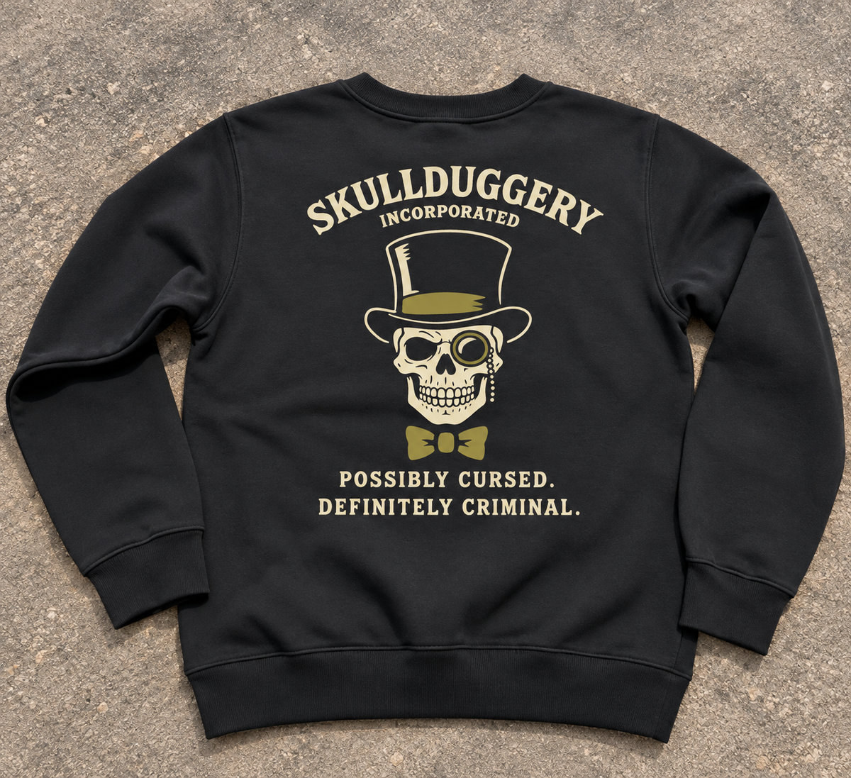 Skullduggery Possibly Cursed Sweater in black